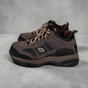 Skechers Work Soft Stride Canopy Composite Toe Men's 10 EW Extra Wide EH Brown